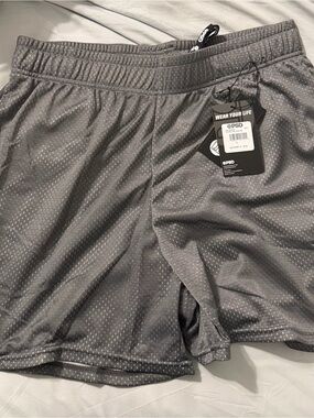 PSD Charcoal Gray Athletic Mesh Shorts